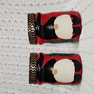 Hand Crafted Christmas Themed Gnomes Jar Set of 2